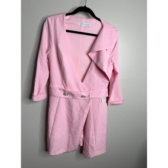 Mac Duggal 55692 Sheath Pink Mini Dress Ruffles Plunging V Neck Size 10 NWT - Picture 11 of 12